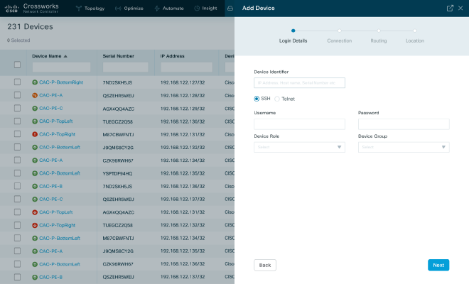 Simplified add device page