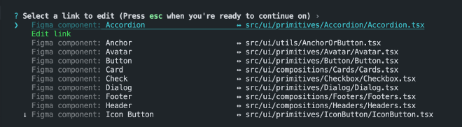 AI component linking